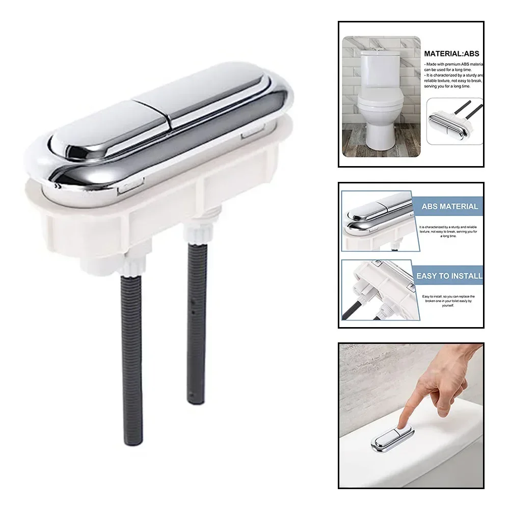 Water Tank Button Toilet Water Tank Flush Button Plastic Oval Double Toilet Seat Valve Bathroom Parts