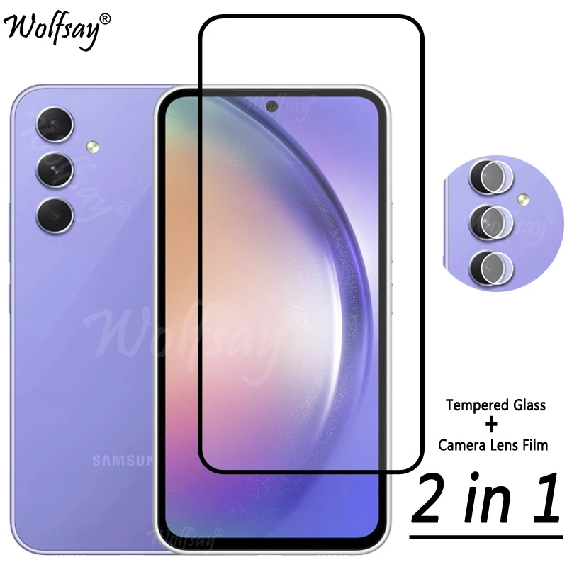 Vetro Temperato 2 In 1 Per Samsung Galaxy A54 5G Protezione Dello Schermo Samsung A54 A34 A23 A33 A13 Obiettivo Della Fotocamera Per Samsung A54 5G Gl