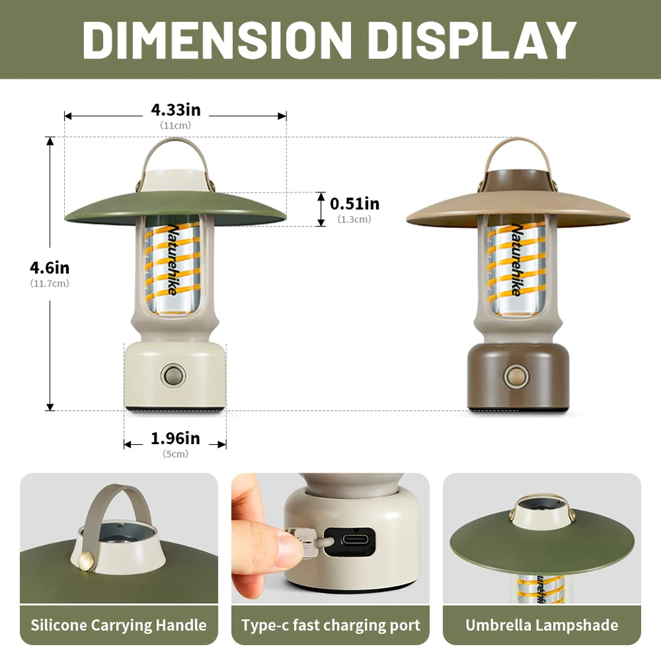 Naturehike テントLight Outdoor Travel Naturehike Camping Ambient Mini Light Portable Ipx4