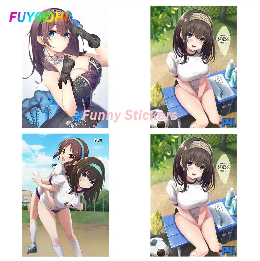 

FUYOOHI, Стикеры для игр, аниме «Fumika», стикеры для автомобиля «Hot Girl», стикеры для украшения одежды