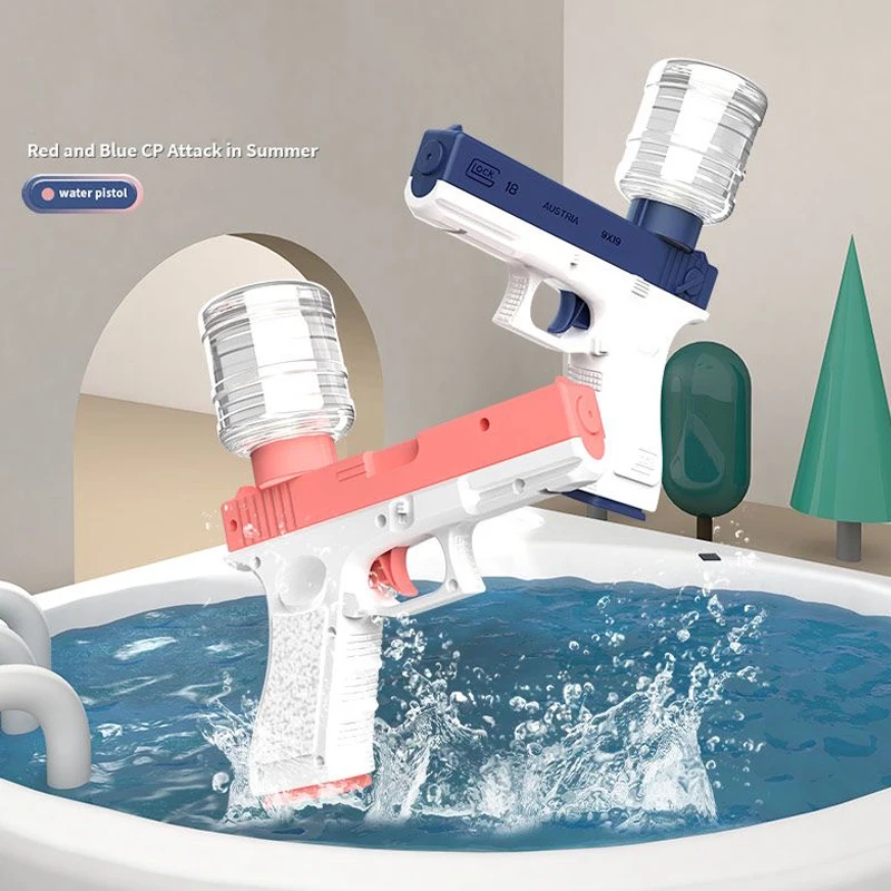 

Water Gun Electric Pistol Shooting Large-capacity Manual Launch Summer Beach Pool Toys For Kids Adults Parent-child Interaction