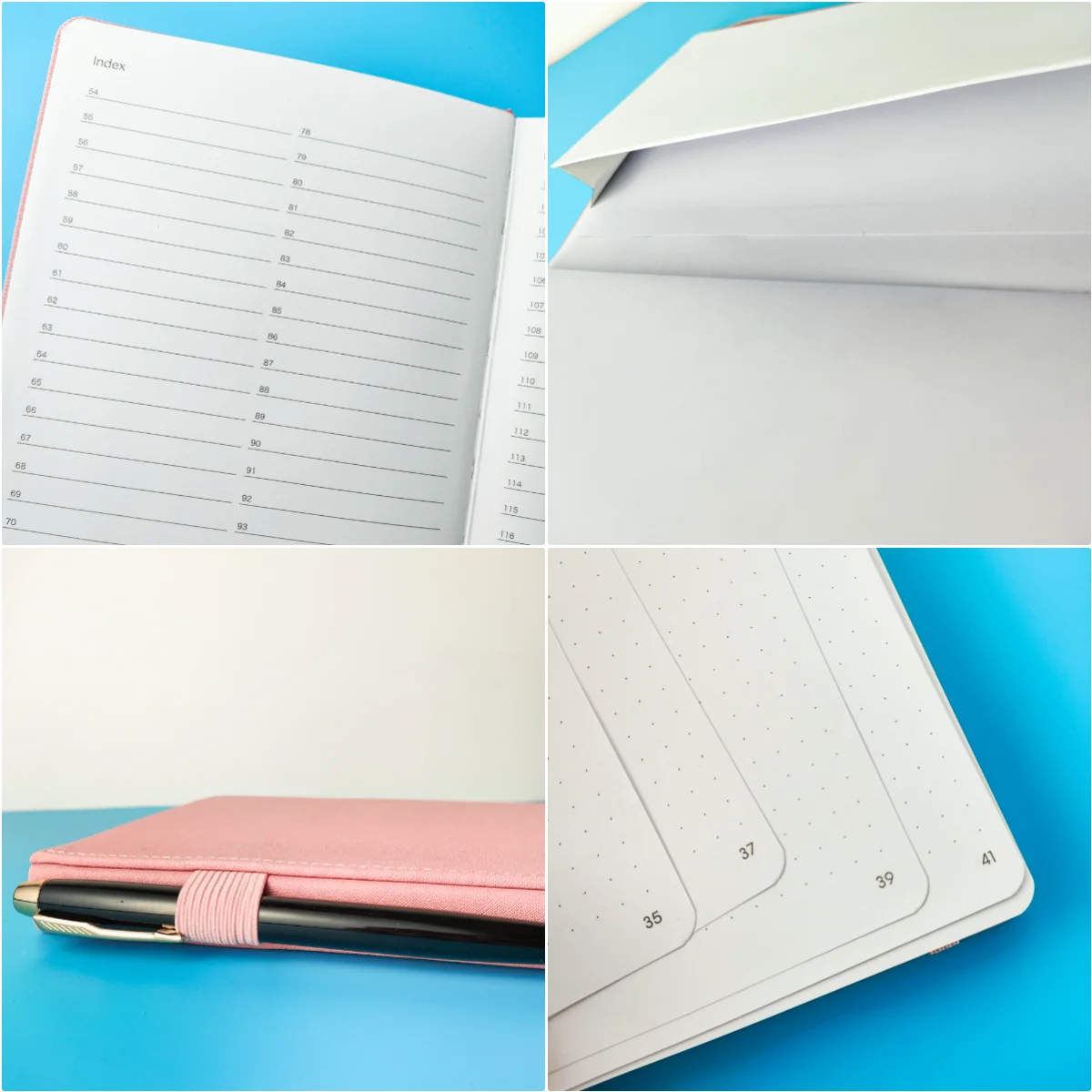 cuaderno A5 Dotted notebook Printed Pages Notebook with Page Numeration Band Thickened Business Office Journal Grid Notebooks 4