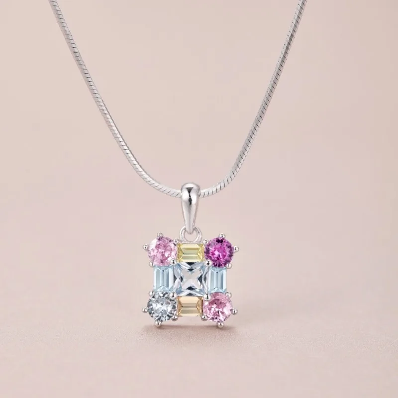 

Комплект из колье и серёг, из серебра 925 пробы