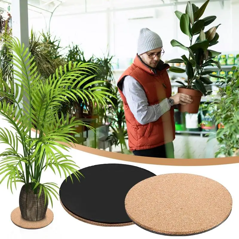 

Cork Round Plant Pot Pad thick Anti slip Cork Plant Coasters Table Decor & Accessories for Indoor and Outdoor Pot Craft Supplies