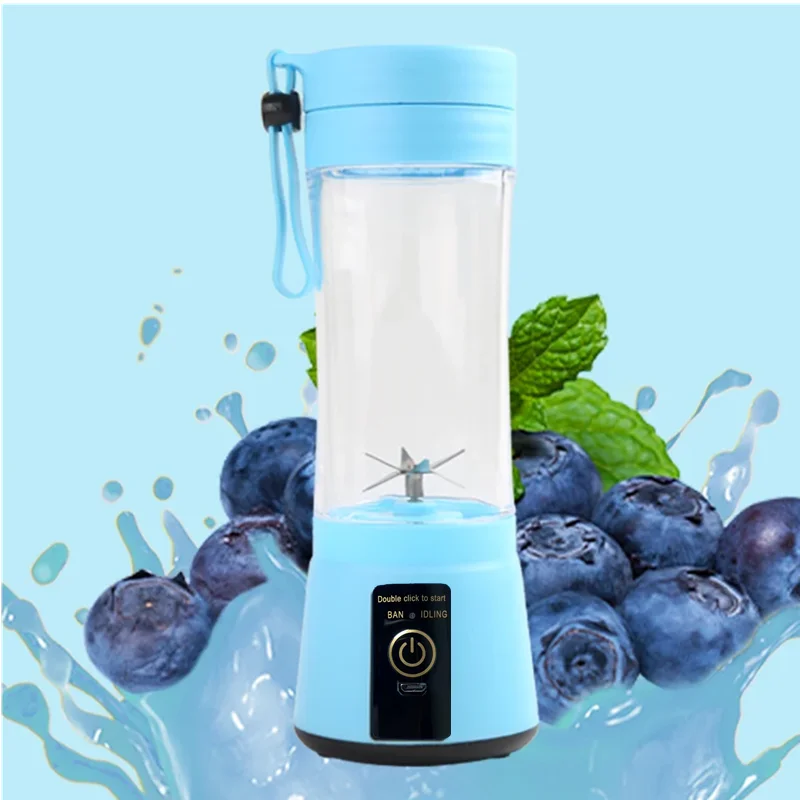 1Pc Portable Fruit Juice Blenders Summer Personal Electric Mini Bottle Home USB 6 Blades Juicer Cup Machine For Kitchen 4