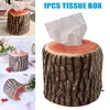 1pc Creative Imitation Tree Bark Tissue Box Napkin Holder Case Paper Cover 13 X 11cm Home Kitchen Practical Decor Accessory 2