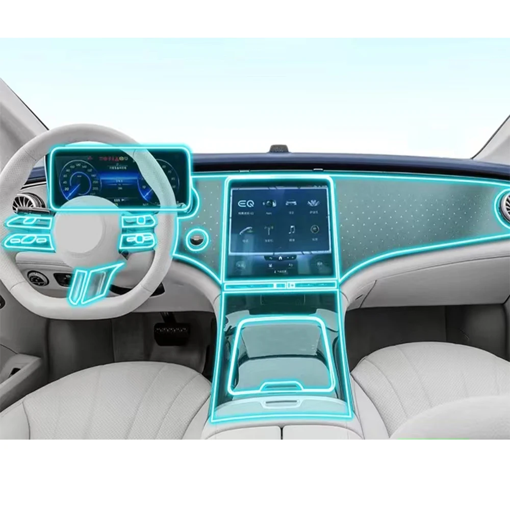 

TPU Protective film For Mercedes Benz EQE 2022-2023 Car Interior Center console Transparent Anti-scratch Repair film