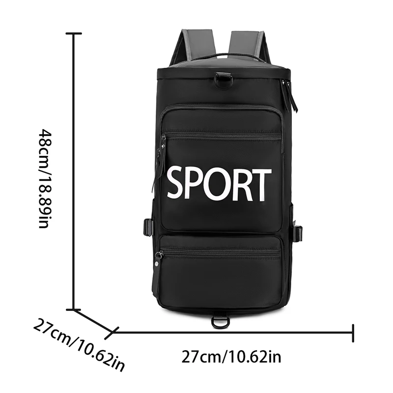 Travel handbag, large capacity men's and women's travel backpack, fitness bag, business travel