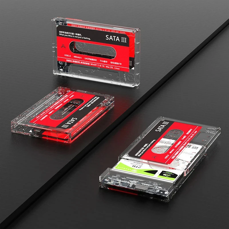 USB 3.0 External Hard Drive Enclosure with UASP Support - Portable 2.5 Inch SATA Hard Drive Case