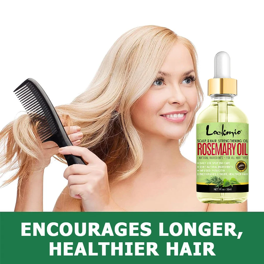 Hair Care Kit Rosemary Mint Strengthening Moisturizing Oil Thermal Protectant Spray Prevents Heat Damage for Curly Straight Hair
