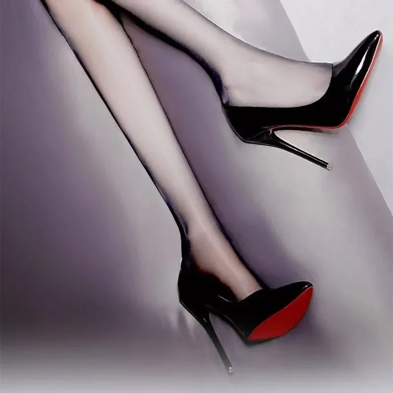 Women Elegant Luxury Shiny Rhinestone High Heels Sexy Red Bottom Pumps Brand Shoes Sexy Party Pointed Toe Wedding Banquet Shoes 4