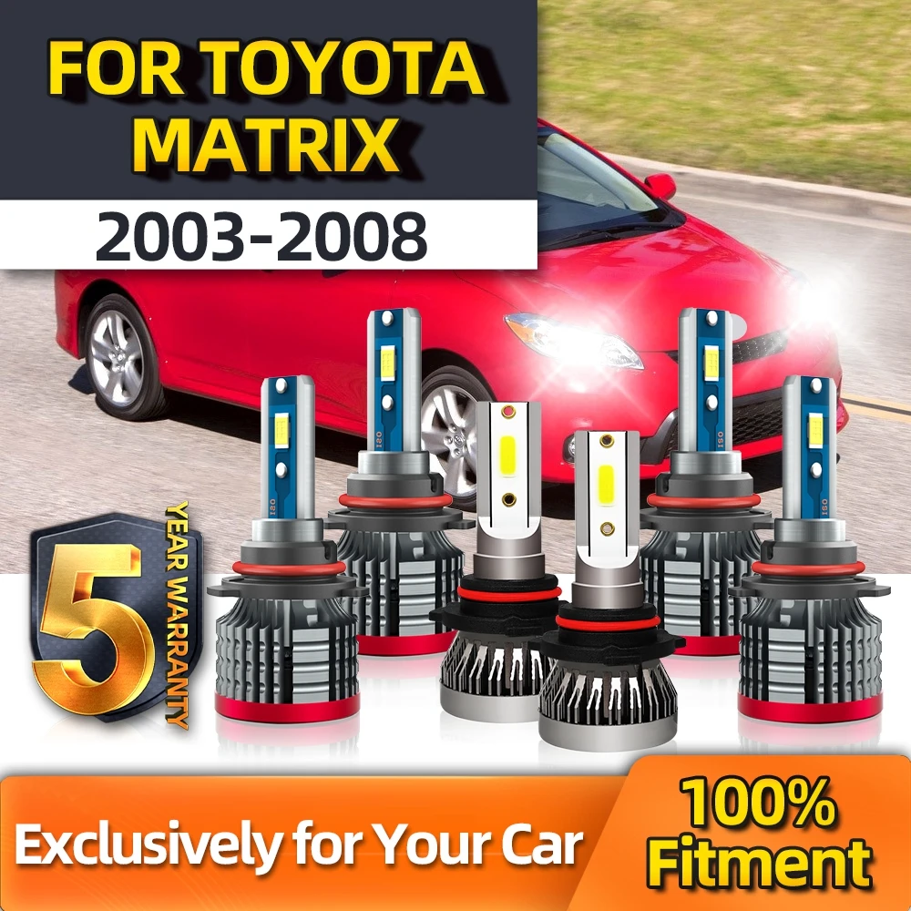 

TEENRAM CSP 6000K White Plug&Play 9005 9006 9006 High Low Fog Lamp Exterior Car Headlight Bulbs For Toyota Matrix 2003-2008