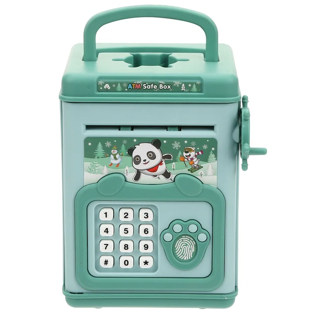 Elektromos Piggy Bank Digitális Edény Atm Jelszó Megtakarító Rajzfilm Érmék Készpénzbankok - Image 6