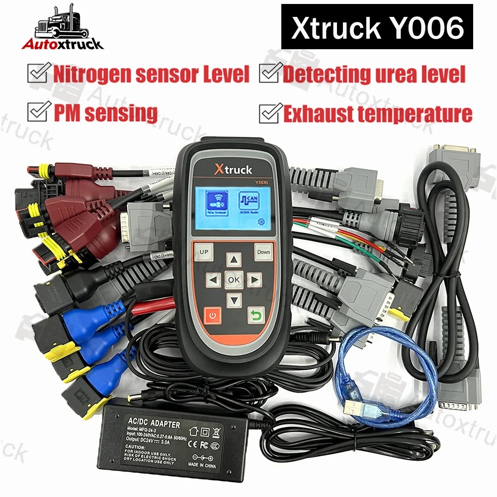 

NOx PM Urea Level Exhaust Temperature Xtruck Y006 Pump Nitrogen Oxide Sensor Truck Nitrogen Detector Test