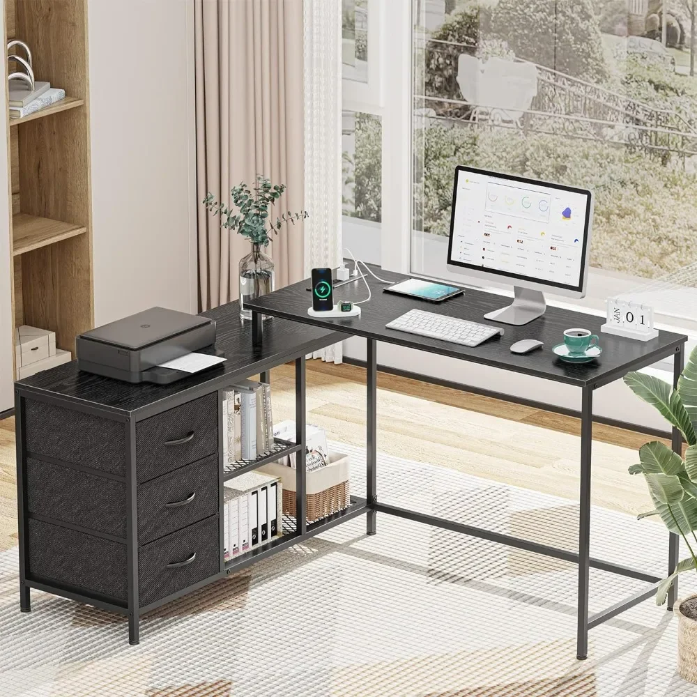 

Corner Desk Gaming Desk Home Office Desk Room Desks Black Table Pliante Furniture Computer Reading Study Accessories Laptop