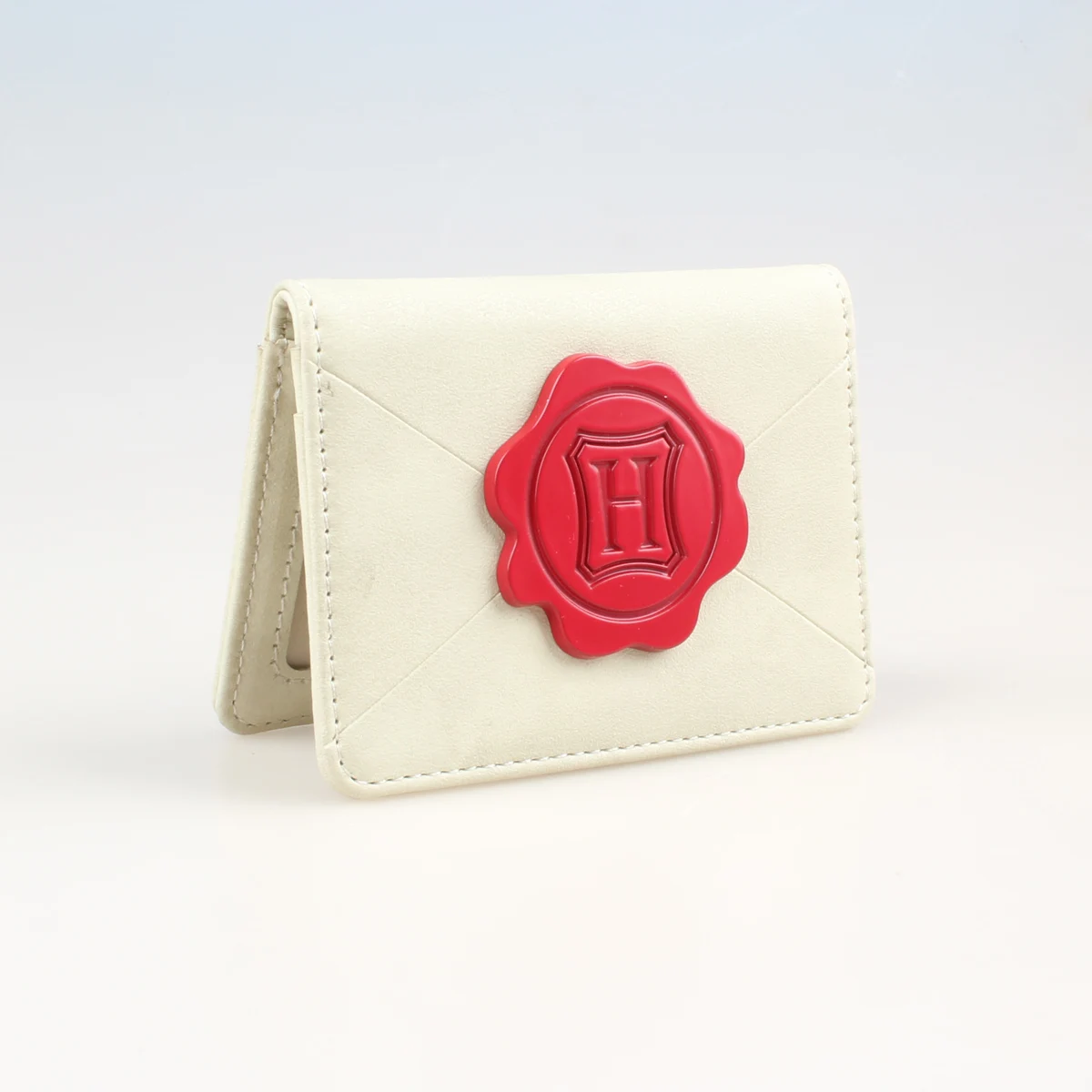 High quality fashionable large metal badge women's card bag, designer personalized ID card holder