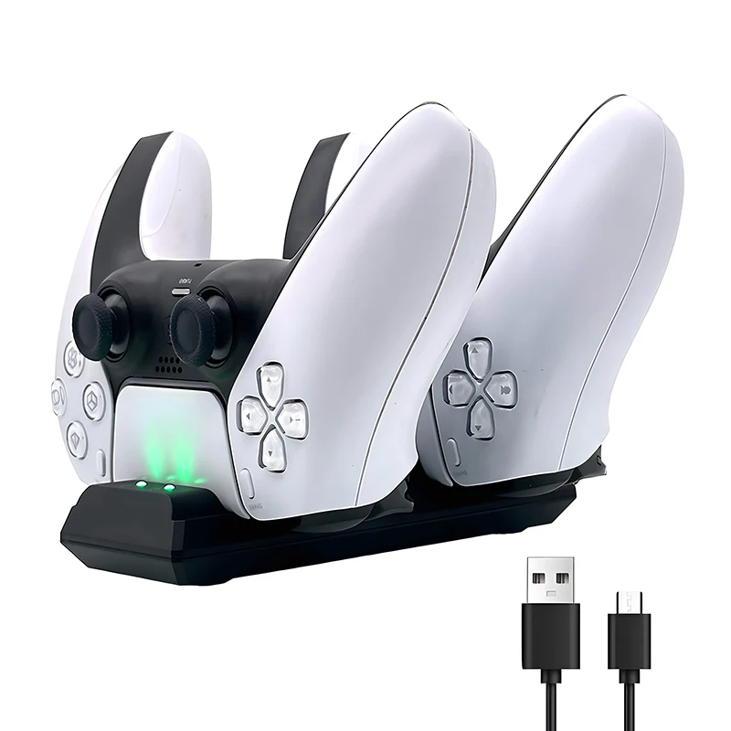 

Dual Gamepad Base Fast Charger For PS5 Slim Wireless Controller Charging Dock Station Type-C Holder For PS5 Accessories