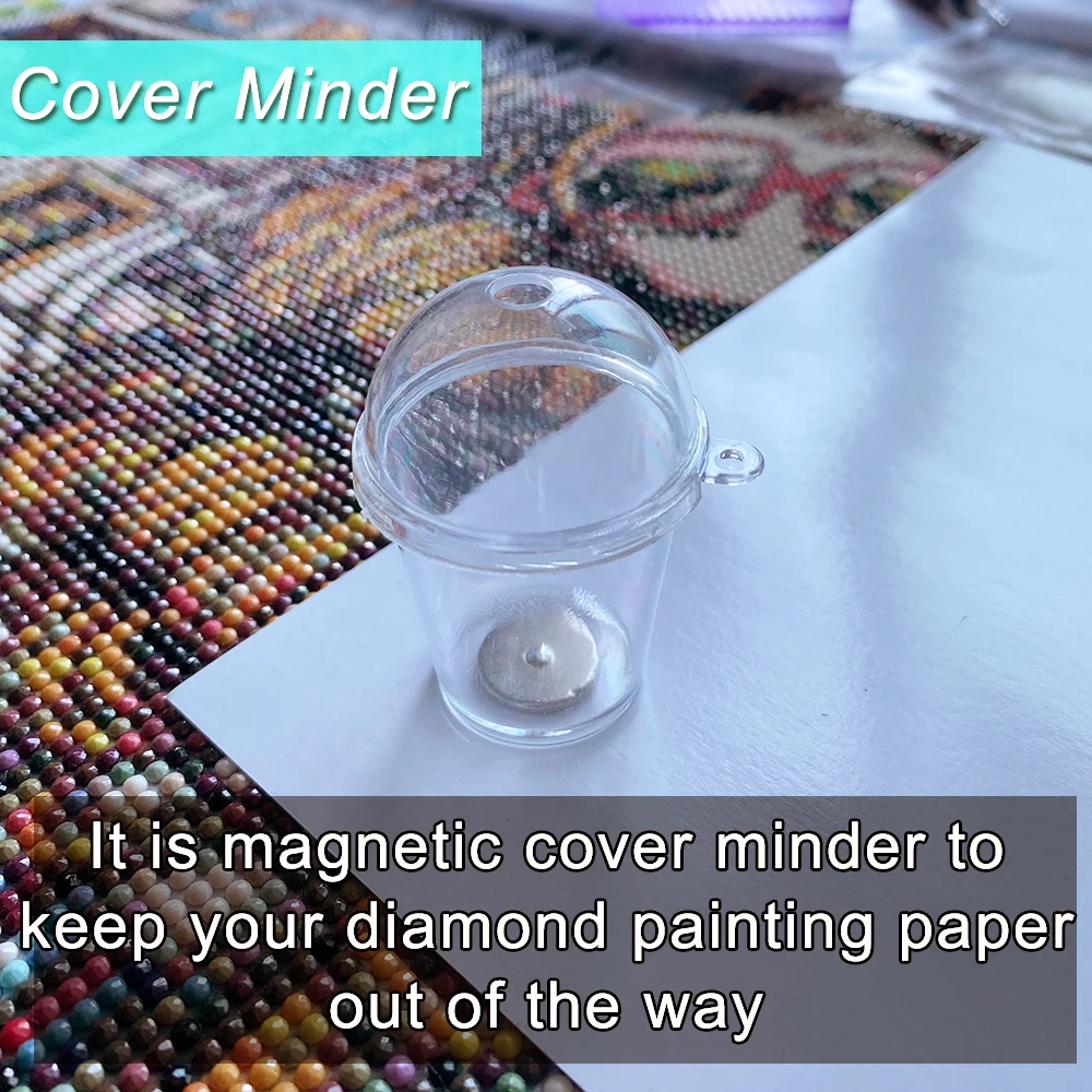 Diamond Painting Tool Magnetic Cover Minder Trash Collector for Storaging Unusable Drills 5D Painting with Diamonds Accessories
