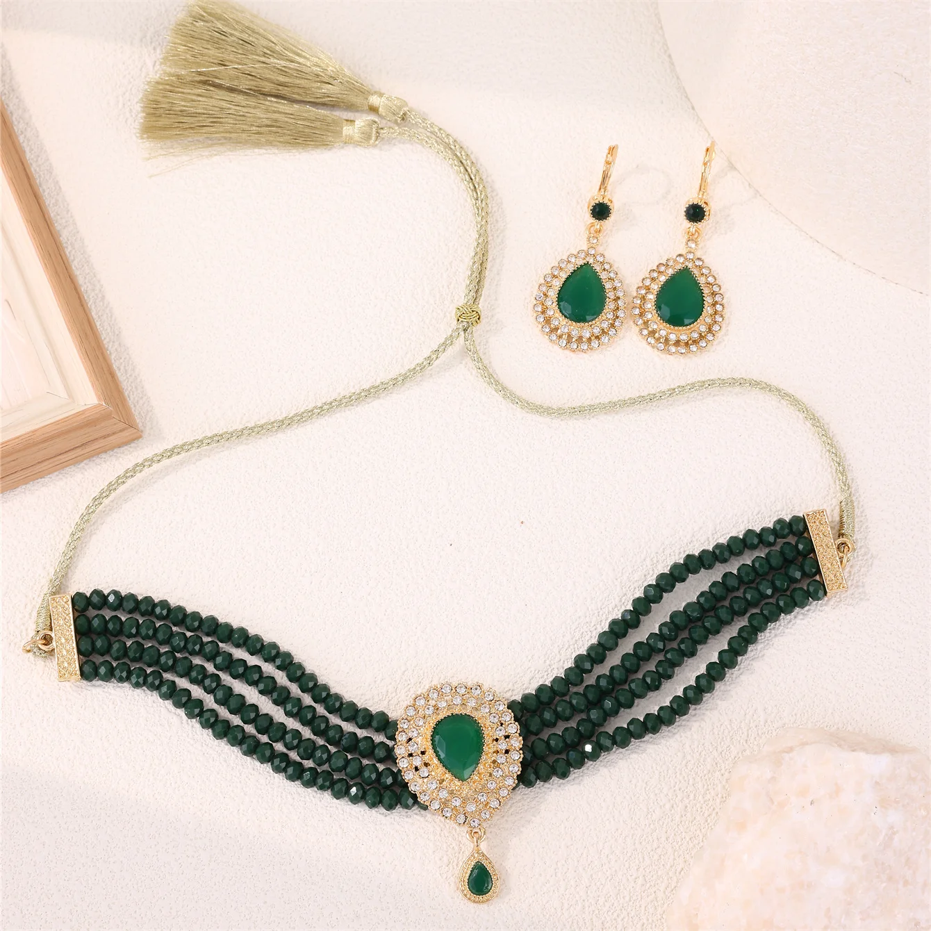 Moroccan Women's Fashion Jewelry Set - Luxurious Traditional Accessories for Bridal Wedding Parties & Holiday Gifts - 2