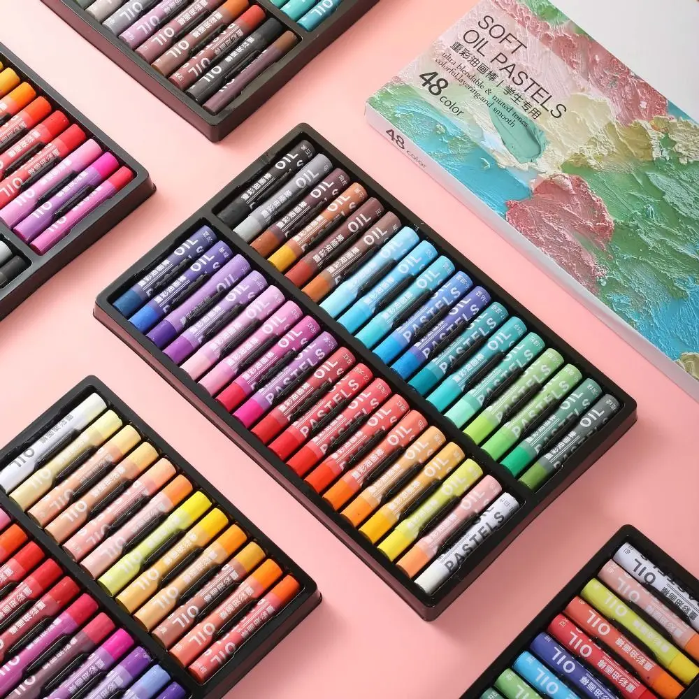 Oil Pastels Crayon Art Supplies 12/24/36/48PCS