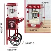 13 Wheeled Popcorn Cart with Non-Stick Stainless Steel  Popcorn Kettle, Storage Shelf, and spoon 5