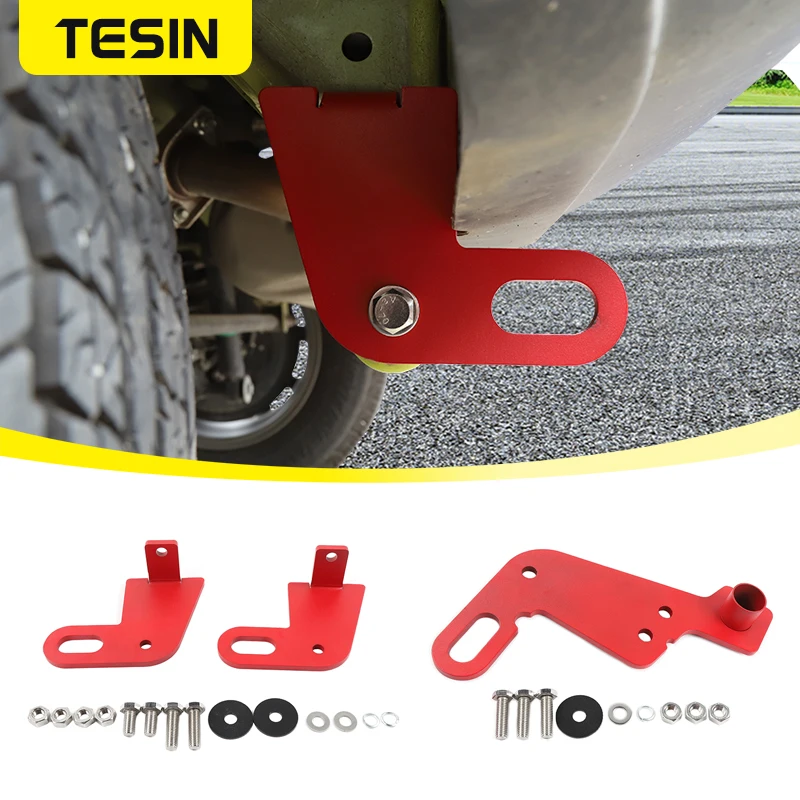 TESIN Car Towing Bars Kit Suzuki Jimny Front Rear Bumper Bar Towing Trailer Hook Accessories