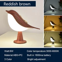 LED Night Light 3 Colors Touch Switch Bedside Light Dimmable Bird Lamps Lasting and Durable Protection Eye Warm Home Decorations 2