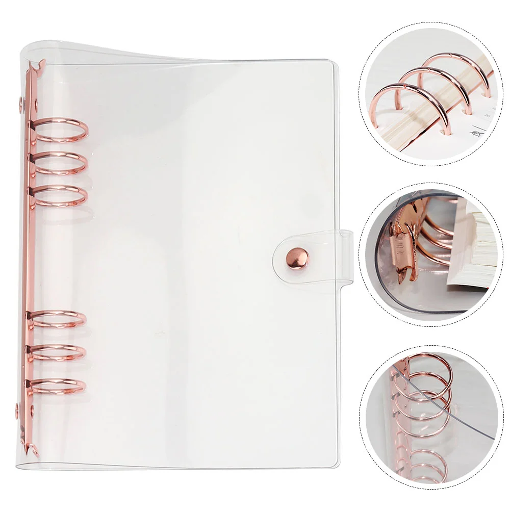 

Rose Gold Hand Book Notebook Protective Cover The Notebook Portable Students Notepad A5 Binder Loose-leaf Pvc Supplies