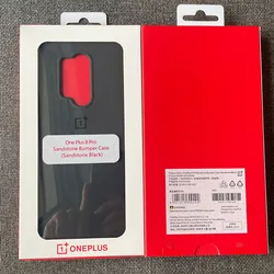 Official Original Sandstone Matte Protective Back Case Bumper for OnePlus 8 Pro (Black)
