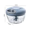 500/900ML Rope Grinder Vegetable Cutter Kitchen Garlic Puller Minced Garlic Chili Fruit Puree Garlic Mixer Rotary Food Processor 5