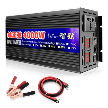 Potenza di picco dell'inverter a onda sinusoidale pura 3000W 4000W DC 12V 24V a AC 220V Tensione 50/60HZ Alimentatore inverter p