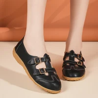 Sandales d'Été Confortables pour Femme, Chaussures Rondes Creuses, Parka, Semelle de Plage Souple 3