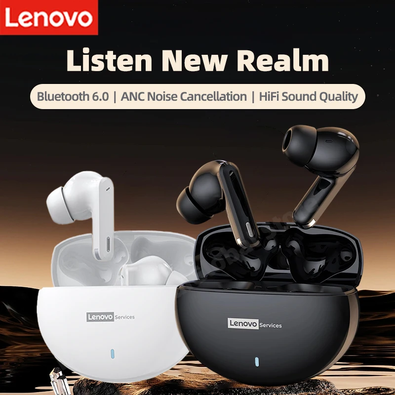 레노버 LE253 헤드폰 TWS 무선 블루투스 6.0 ANC 소음 감소 HiFi 사..