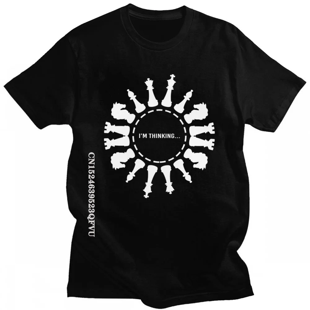 

Модные футболки для шахматных команд, Мужская футболка свободного кроя для настольной игры, хлопковая футболка в готическом стиле