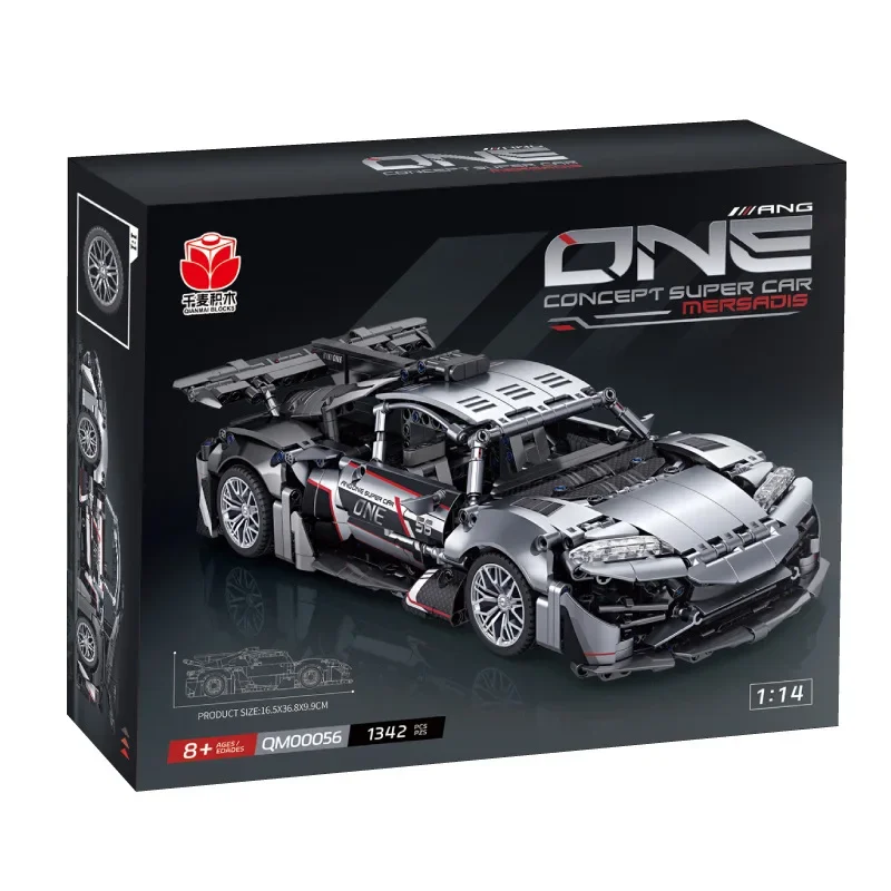 

ONE Sports Car Building Blocks Toys Adults Kits 1:14 MOC Construction Building Set Cool Racing Car Model for Boys 1342pcs