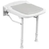 Wall Mounted Folding Shower Seat with 550lbs Support Adjustable Height Bench Elderly and Adults 1