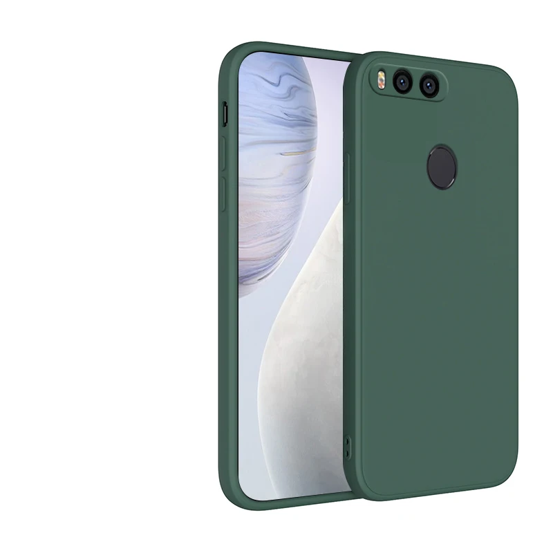 Enhanced Liquid Silicone Case with Camera Protection - Straight Edge Back Cover