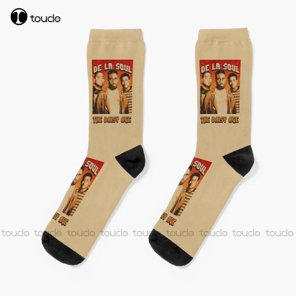 

De La Soul Old School Socks Womens Cotton Socks Christmas Gift Unisex Adult Teen Youth Socks Custom 360° Digital Print Women Men