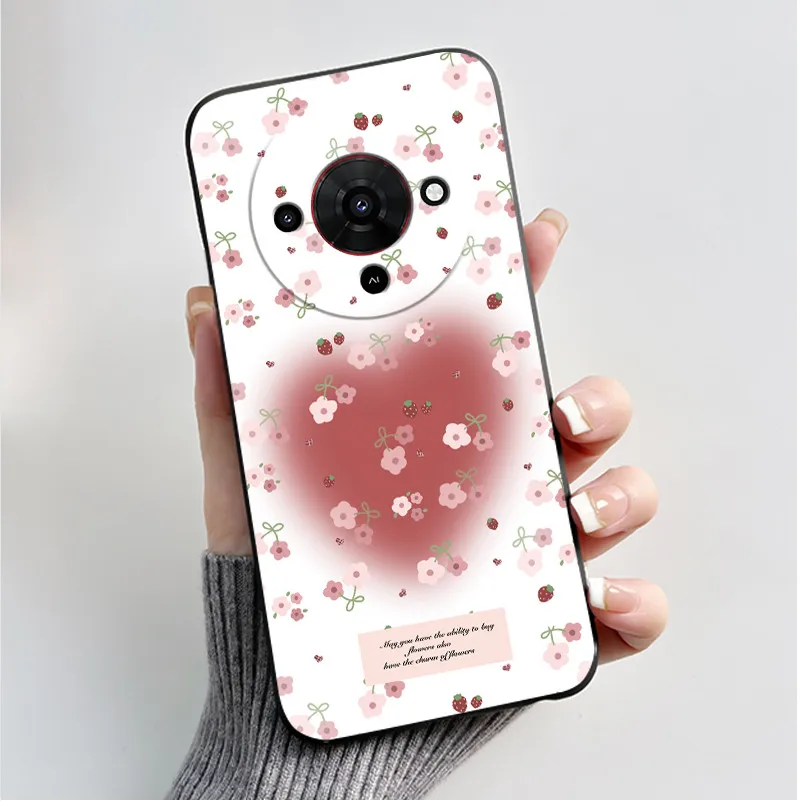 Butterfly Flower Black Soft Silicone Phone Case - Stylish Protective Back Cover