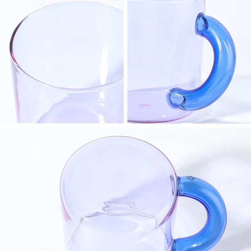 Craft Made Glass Mug Coffee Cup Glass Spoon Borosilicate Cup Office Cups Birthday Gift Coffee Mugs Tea Spoon