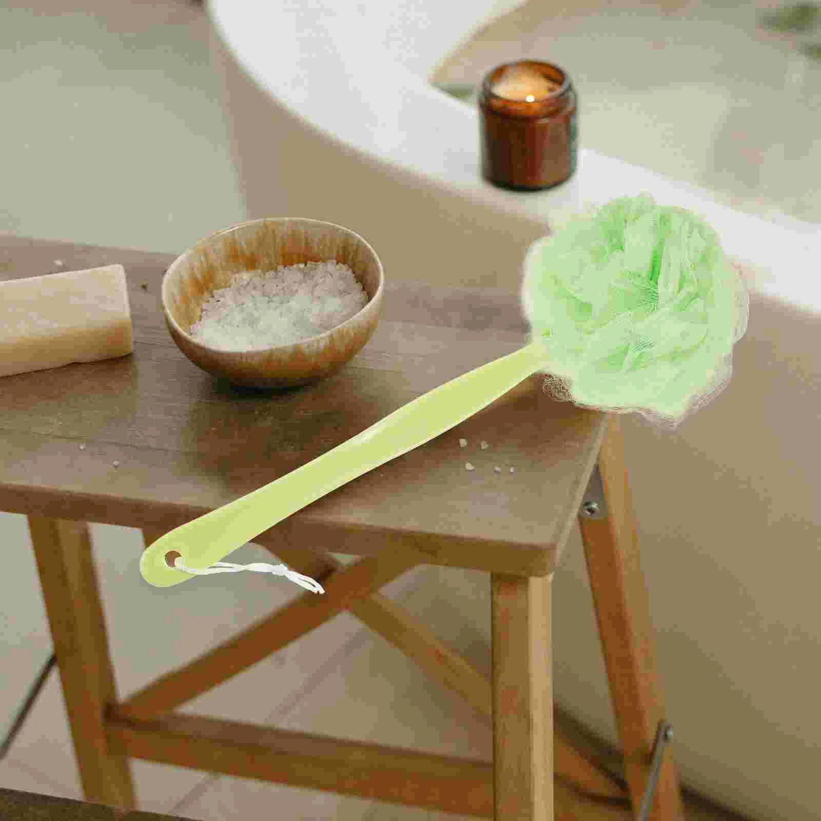 

Brush Shower Bath Scrubber Massager Long Massaging Wet Handle Exfoliating Circulation Blood Cleaner Supply Face Scalp