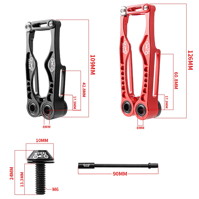 MUQZI V Brake Front Rear Caliper MTB Road Folding Bike V Brake Set Ultralight Aluminum Alloy Brake Caliper Bicycle Accerssaries