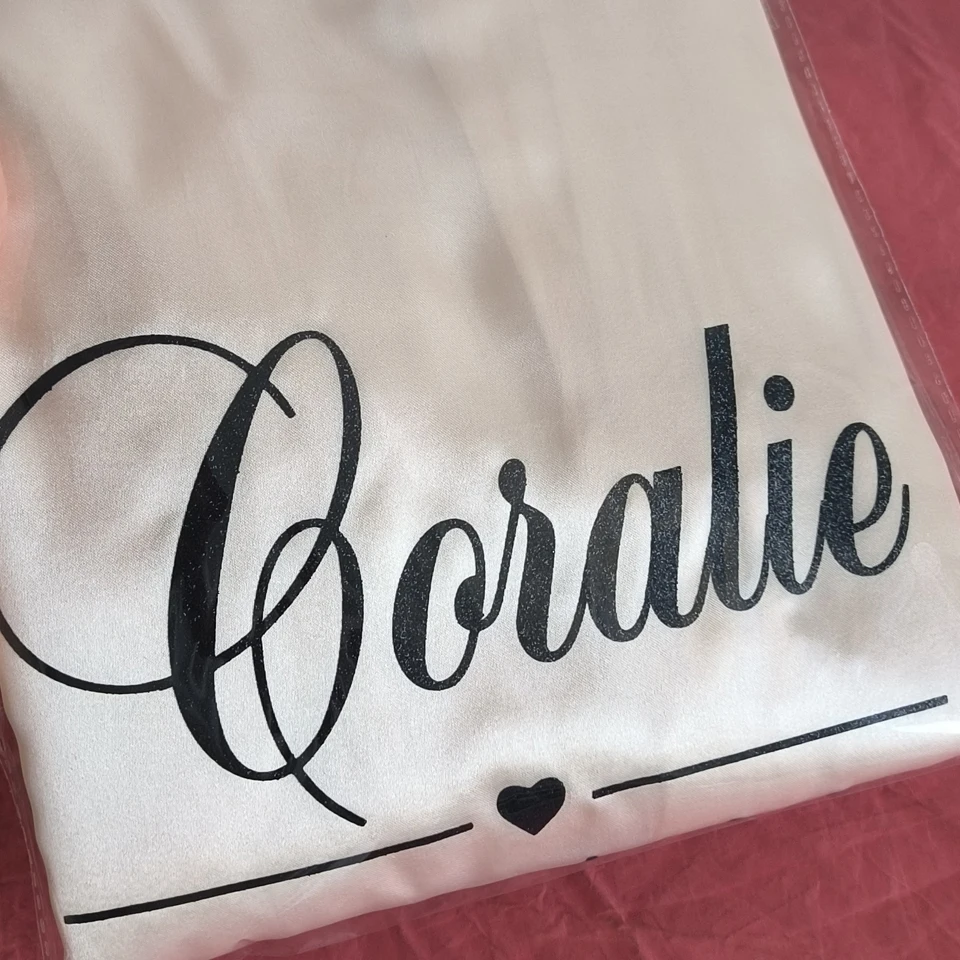 Testo personalizzato Logo accappatoio da sposa abito da sposa sposa damigella d'onore abiti da sposa donna addio al nubilato addio al nubilato - immagine 3