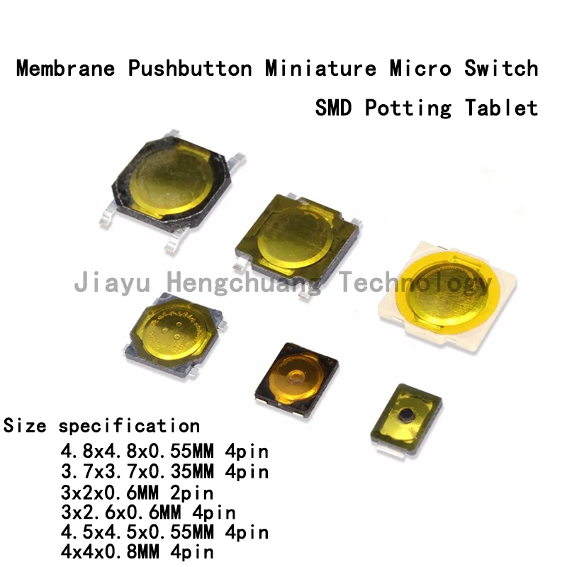 50pcs Tactile Switch Ultra-thin Chip 4-pin Membrane Keypad Small Micro Pushbutton 2-pin Potentiometer Touch Switch tactile push button switch