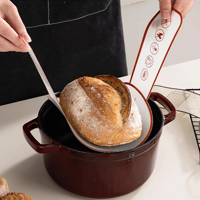 Silicone Non-Stick Bread Kneading and Transfer Pad with Long Handle – Heat-Resistant Bakery Tool