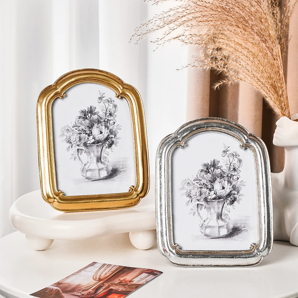Photo Frame 1PC multi-color curved door decoration frame resin material simple decorative ornaments bedroom desk photo decoration