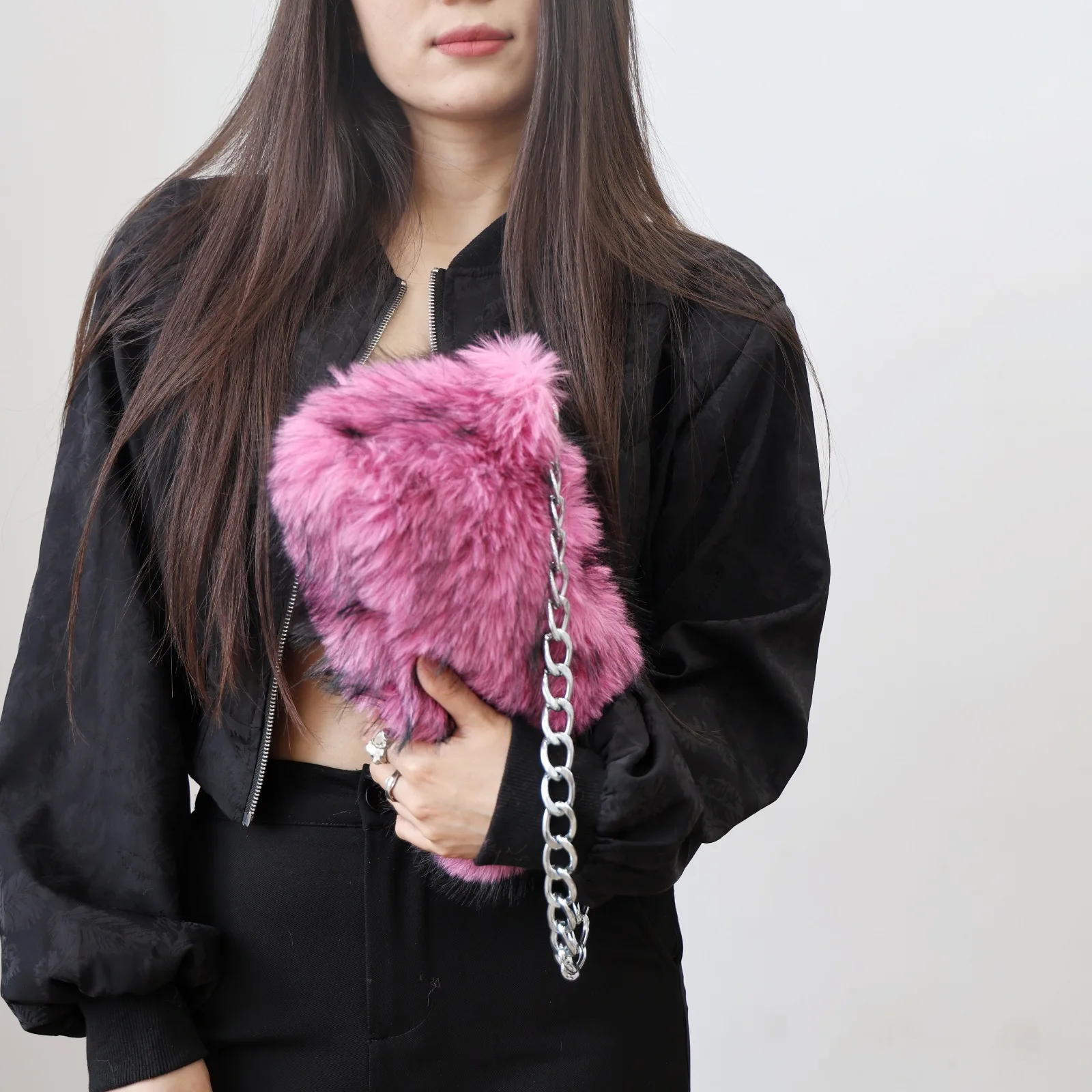 Plush Shoulder Bags for Femme Luxury Designer Soft Winter Ladies Clutch Purse Handbag Cute Fashion Female Party Underarm Bag