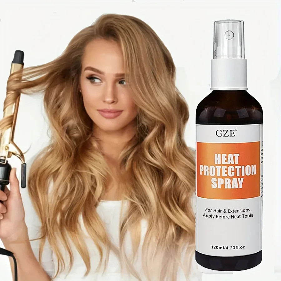 GZE Heat Protectant Spray Professional For Curling Iron All Hair Types Strighting & Curly Hair Heat Protect Spray Quick Drying