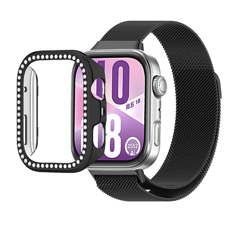 Diamond Case with Strap - All-Around Hollow PC Protective Bumper Frame