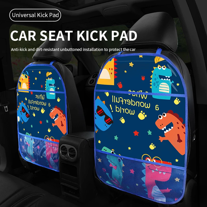Cartoon Children Car Anti Kick Mat Car Seat Back Protector Baby